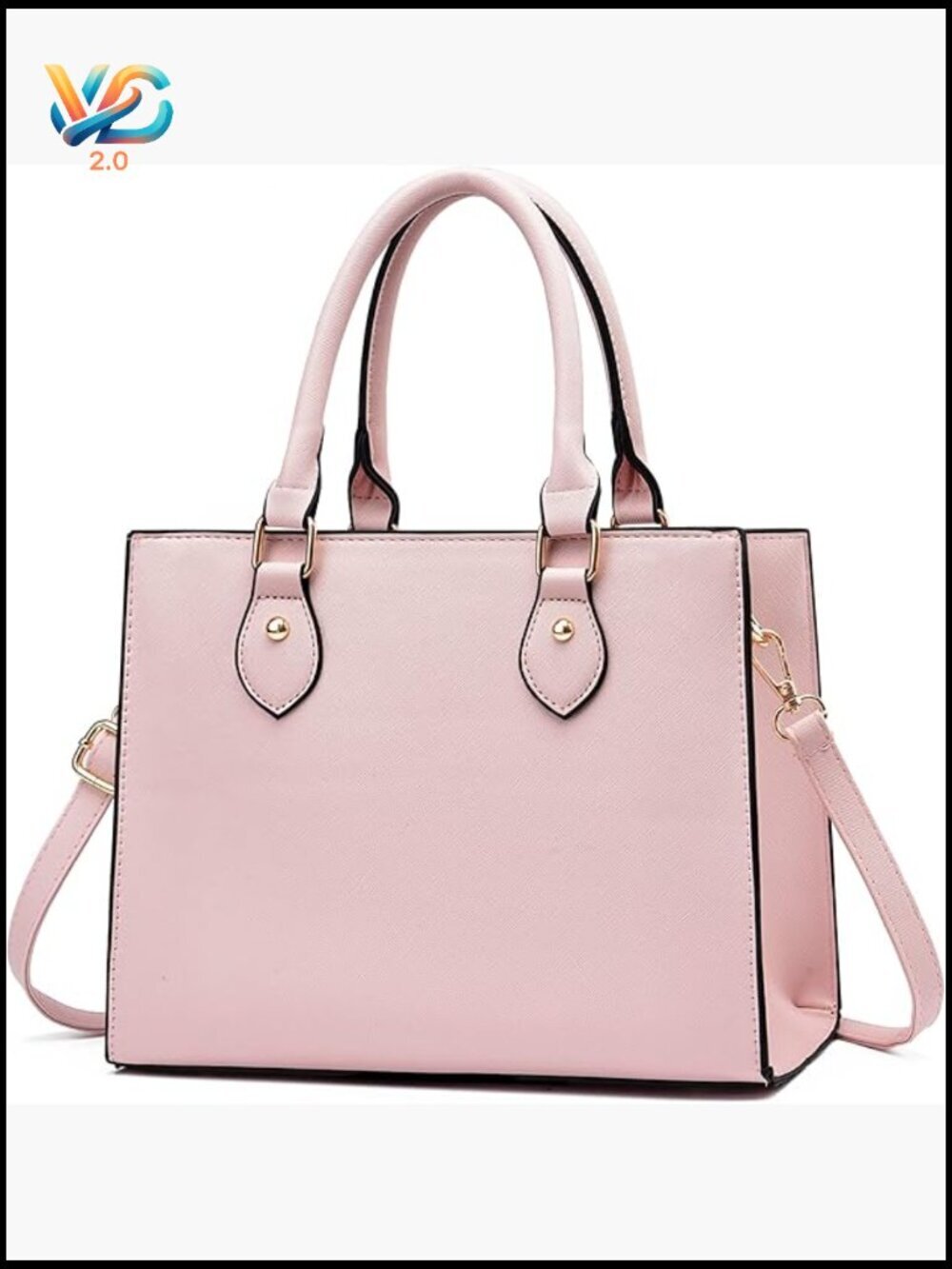 PU Leather Crossbody Tote Satchel Shoulder Bag with Top Handle